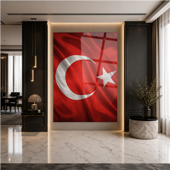 Dikey VatanTemalı Cam Tablo 166