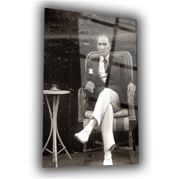 MUSTAFA KEMAL ATATÜRK GÖRSELLİ CAM TABLO 