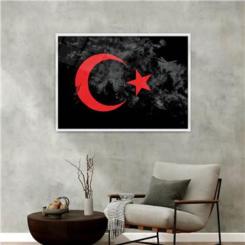 Aluminum-Framed National-Themed Tempered Glass Wall Art 076