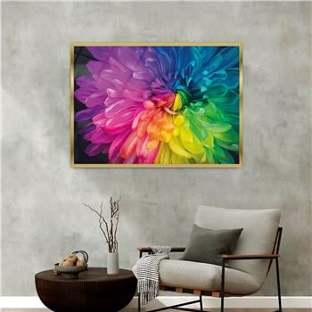 Aluminum-Framed Art-Themed Tempered Glass Wall Art 092