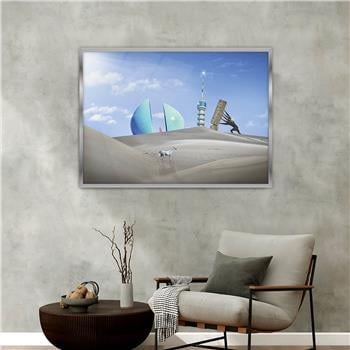 Aluminum-Framed Art-Themed Tempered Glass Wall Art 118