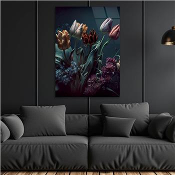 Vertical Tempered Glasss Wall Arts Natured-Themed205