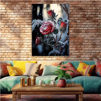 Dikey Doğa Temalı Cam Tablo163