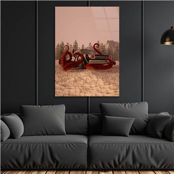 Kunst Thema auf bedrucktem Glas