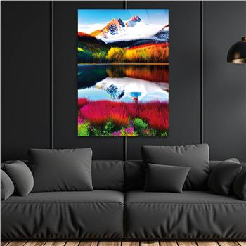 Vertical Tempered Glasss Wall Arts Natured-Themed184