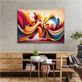 Horizontal Art-Themed Tempered Glass Wall Art 345