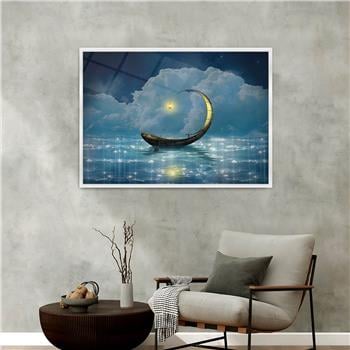Aluminum-Framed Art-Themed Tempered Glass Wall Art 096