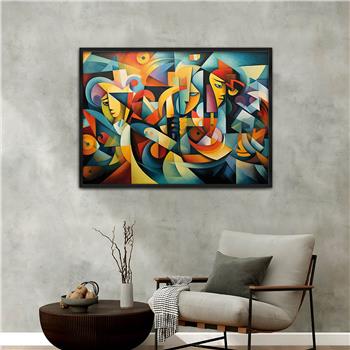 Aluminum-Framed Art-Themed Tempered Glass Wall Art 033