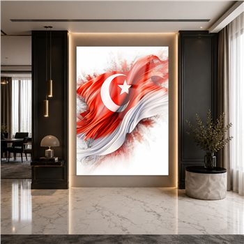 Dikey VatanTemalı Cam Tablo 183