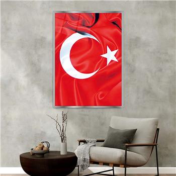 Alüminyum Çerçeveli Vatan Temalı Cam Tablo 096