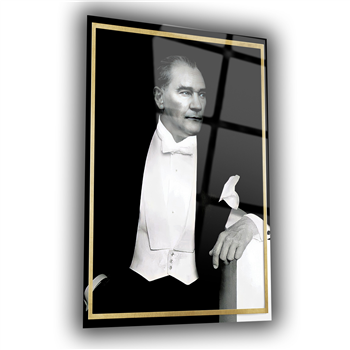 Klasik Atatürk Portresi Cam Tablo