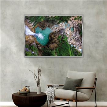 Aluminum-Framed Natured-Themed Tempered Glass Wall Art 152