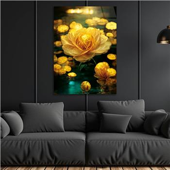 Dikey Doğa Temalı Cam Tablo140