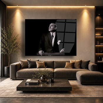 MUSTAFA KEMAL ATATÜRK Tempered Glass Wall Art