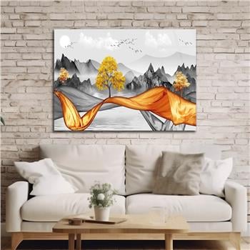 Horizontal Natured-Themed Tempered Glass Wall Art 278
