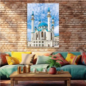 Tempered Glass Wall Art with Mosque Visual