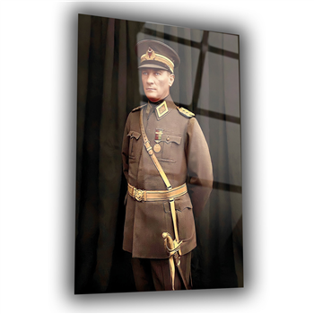 MUSTAFA KEMAL ATATÜRK GÖRSELLİ CAM TABLO 