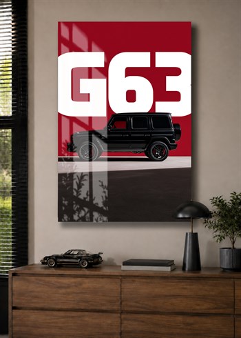 Siyah Mercedes G63 Cam Tablo