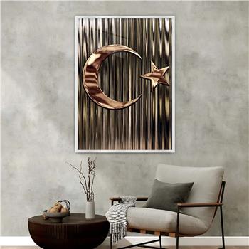 Aluminum-Framed National-Themed Tempered Glass Wall Art 076
