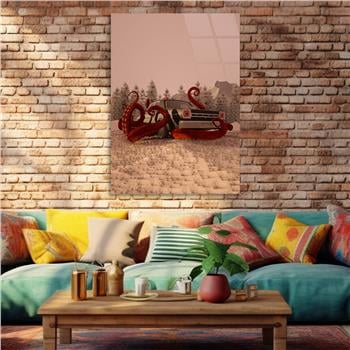 Kunst Thema auf bedrucktem Glas
