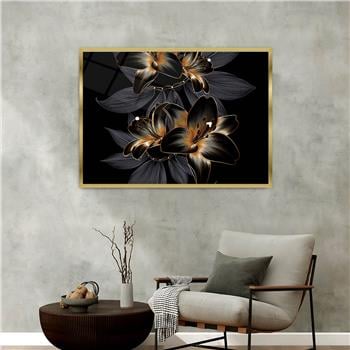 Aluminum-Framed Art-Themed Tempered Glass Wall Art 159