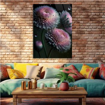 Vertical Tempered Glasss Wall Arts Natured-Themed154