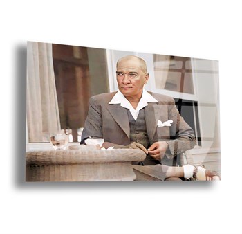 Yatay VatanTemalı Cam Tablo 104