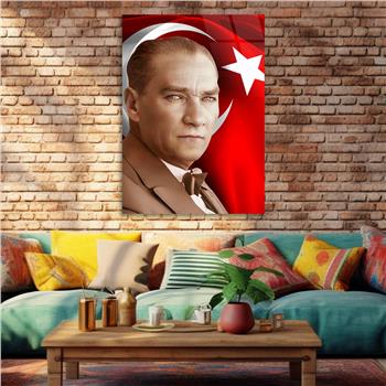 Dikey VatanTemalı Cam Tablo 257