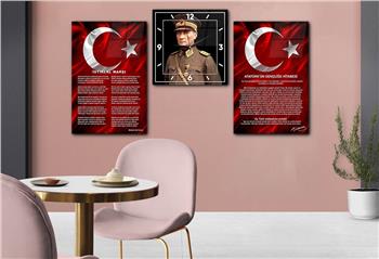 Vatan Temalı Saatli Set 048