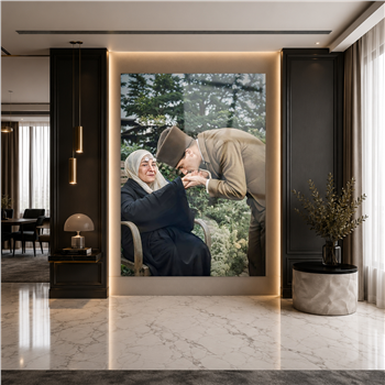 Dikey VatanTemalı Cam Tablo 227