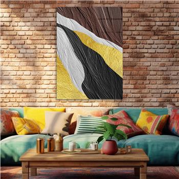 Dikey Sanat Temalı Cam Tablo 380
