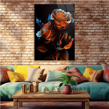 Dikey Doğa Temalı Cam Tablo159