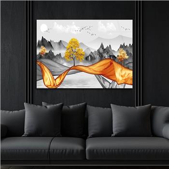 Horizontal Natured-Themed Tempered Glass Wall Art 278