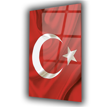 TÜRK BAYRAĞI GÖRSELLİ CAM TABLO