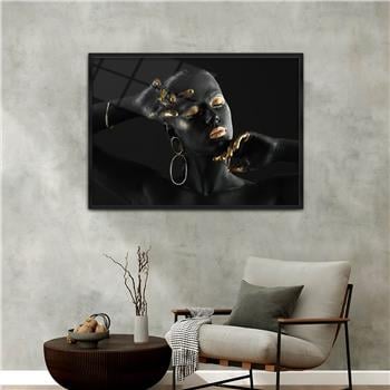 Aluminum-Framed Art-Themed Tempered Glass Wall Art 093