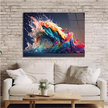 Horizontal Art-Themed Tempered Glass Wall Art 238