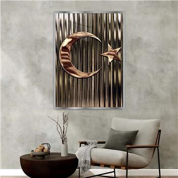 Aluminum-Framed National-Themed Tempered Glass Wall Art 076