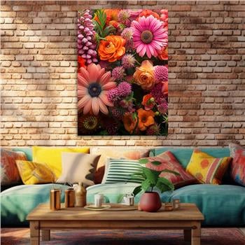 Dikey Sanat Temalı Cam Tablo 505