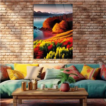 Vertical Tempered Glasss Wall Arts Natured-Themed181