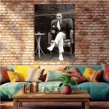 MUSTAFA KEMAL ATATÜRK GÖRSELLİ CAM TABLO 