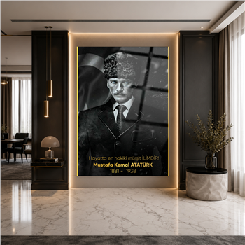 MUSTAFA KEMAL ATATÜRK GÖRSELLİ CAM TABLO