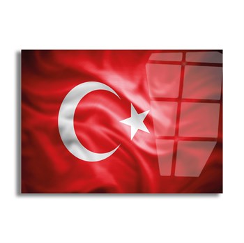 Yatay Vatan Temalı Cam Tablo61