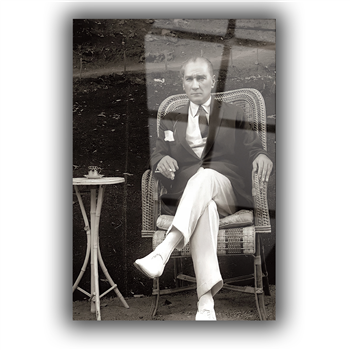 MUSTAFA KEMAL ATATÜRK GÖRSELLİ CAM TABLO 
