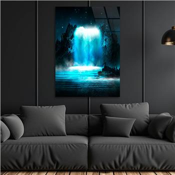 Dikey Sanat Temalı Cam Tablo 477
