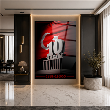 Dikey VatanTemalı Cam Tablo 130