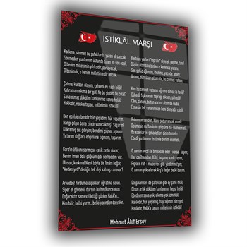 Turkse National Anthem Gehard Glasschilderij 