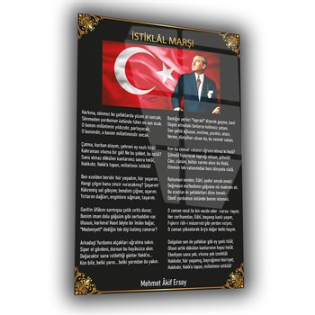Turkse National Anthem Gehard Glasschilderij 