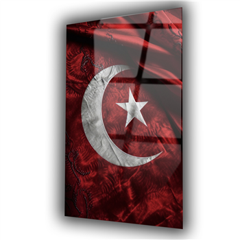 Dikey VatanTemalı Cam Tablo 185