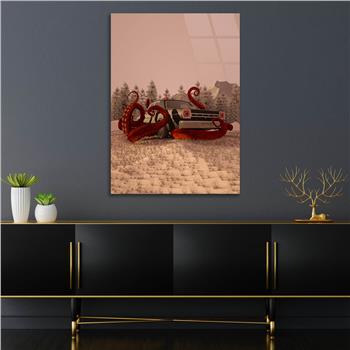 Kunst Thema auf bedrucktem Glas