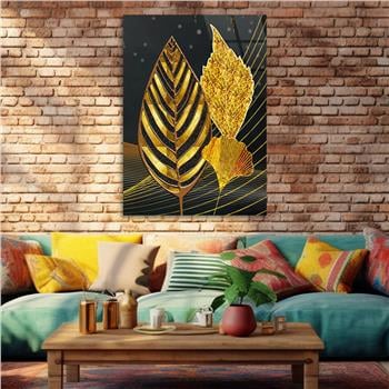 Dikey Sanat Temalı Cam Tablo 337